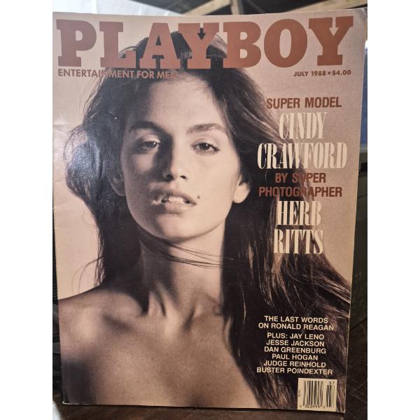 SPECIAL ISSUE - PLAYBOY MAGAZINE - CINDY CRAWFORD - JULY 1988- SOUGHT AFTER ISSUE  
