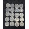 Image 1 : (19) Canadian Quarters & (1) British 5 Pence - (1) Quarter is 80% Silver ASW 0.15oz