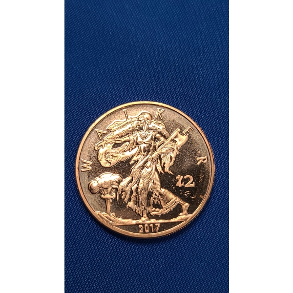 2017 Zombucks 1 ADVP oz .999 Fine Copper Round - Walker