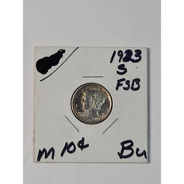 United States 1923-S Mercury 90% Silver Dime