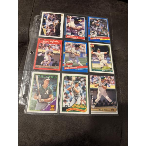 9 - Mark McGwire Oakland Athletics Baseball Cards - Excellent Condition