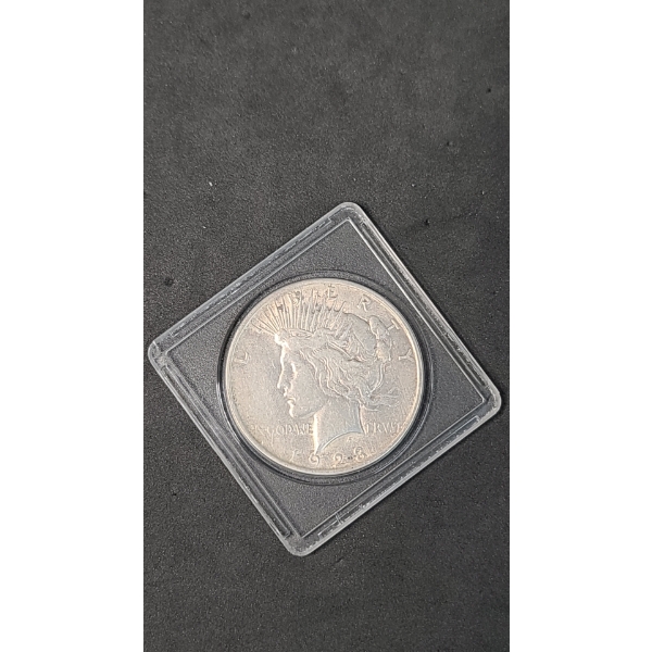 1923 90% Silver Peace Dollar In Coin Holder