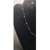 Image 2 : 585 14K White Gold Necklace With White Stones - Weight: 2.9g