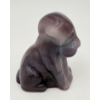 Image 2 : Adorable Degenhart Vintage Glass Dog Figurine -Orchid