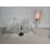 Lot of Assorted Glass Crystal Items: Candy Bowl, Working Lamp, Glass Basket