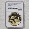 Image 1 : 2024 Gilt China 40mm Copper Medal Graded Gem Proof by the NGC