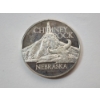 Image 1 : Chimney Rock Nebraska Sterling Silver Commemorative Coin TW: 25.4g