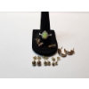 Image 1 : Gold-Tone Sterling Silver Jewelry: Opal Ring, 6 Pairs of Stud Earrings - Total Weight: 8.5g