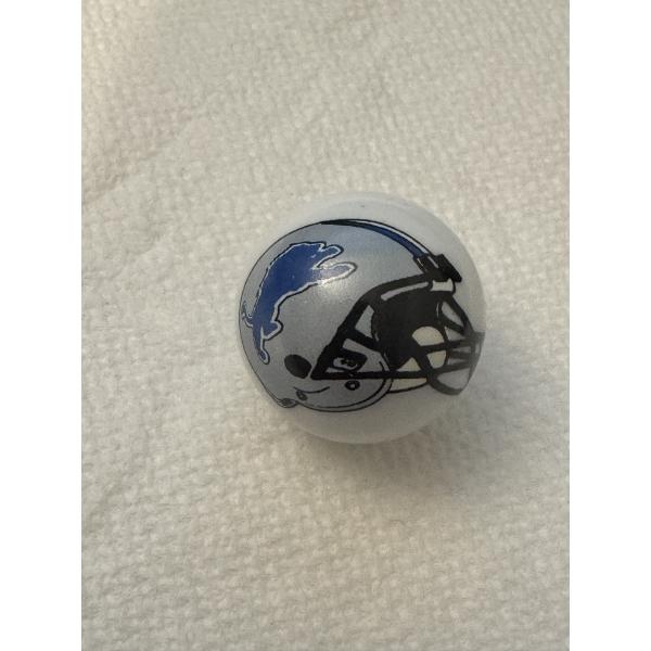 Vintage Detroit Lions One Inch Shooter Glass Marble - Mint Condition