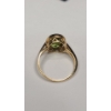 Image 4 : 14K Yellow Gold Ring Featuring Green Peridot In Bezel Setting - Size 6 - Weight: 2.7g