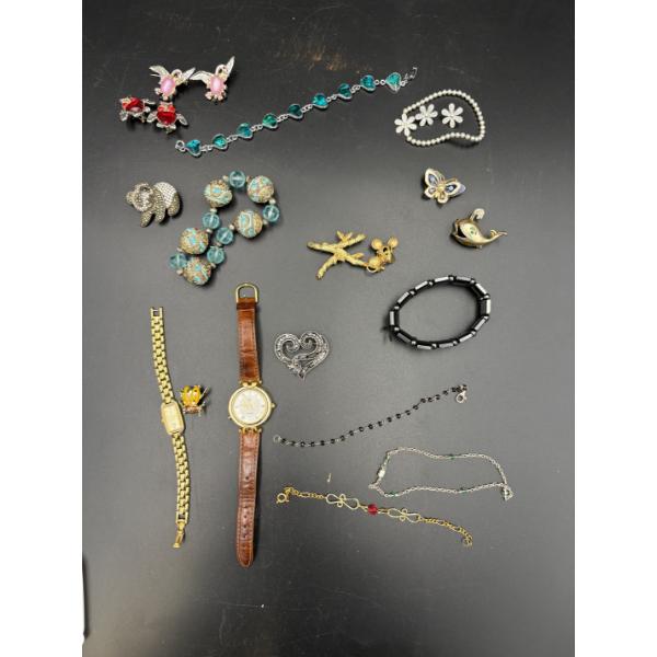 Costume Jewelry in Individual Boxes - Pins - Earrings - Watches - Bracelets - Owls - Birds - Panda