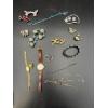 Image 1 : Costume Jewelry in Individual Boxes - Pins - Earrings - Watches - Bracelets - Owls - Birds - Panda