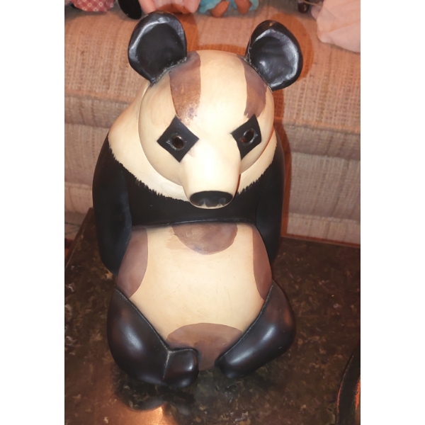 Carved & Painted Wood Teddy Bear Figure -12" Tall _ See Photos - Mint 