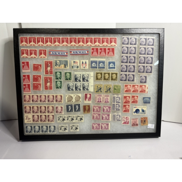 Photo Album of Miscellaneous Stamps - 12x16 inches - U.S. Air Mail - Eisenhower - Robert H. Goddard 