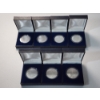 Image 1 : Lot of 7 Dale Earnhardt Official Commemorative Silver-Plated Coins Designs by Sam Bass