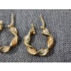Image 2 : Nice 10K Yellow & White Gold Loop Earring Set ~ Weighing 2.2 Grams ~ Italian Made Jewelry! 