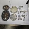 Image 1 : Collection of Vintage Silver-Plated Items, including Serving Platters, Bowls, and Flatware (6.2lbs)