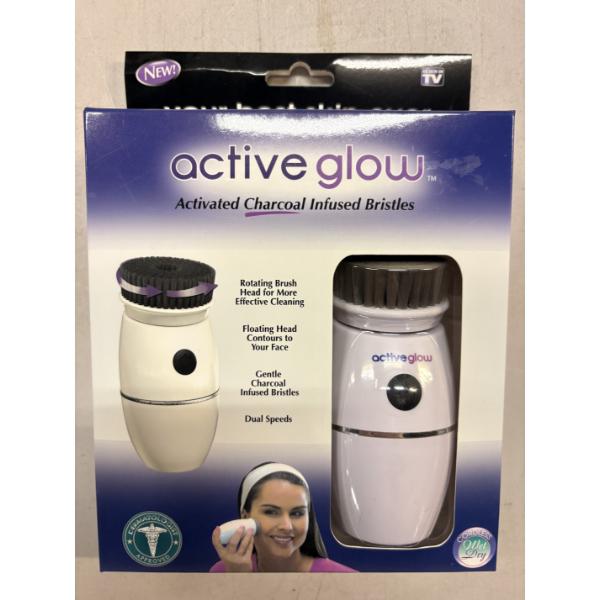Brand New - Active Glow Cordless Activated Charcoal Infused Face Cleaning Brush - Batteries Not Incl