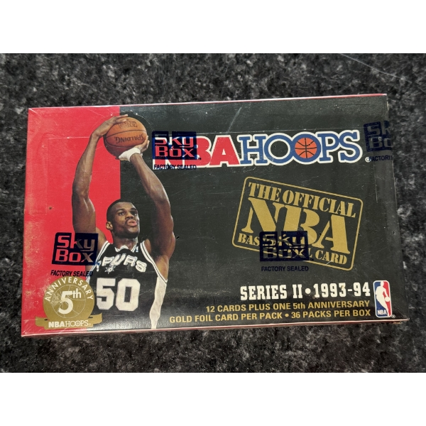 1993-1994 Series II Unopened NBA Hoops Basketball Cards  - 36 Packs - Factory Sealed - Mint 