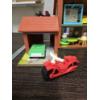 Image 4 : Vintage 1980 Little People Fisher Price House with Furniture, Family, Dog, Vehicles and More