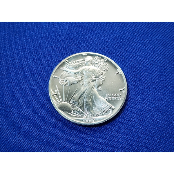 1989 $1 Silver American Eagle - 1oz Fine Silver