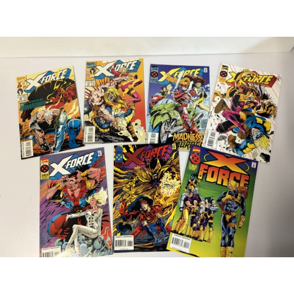 X-Force Comics - Set of 7 Comics - Marvel Comics - X-Men Deluxe