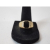 Image 1 : 10K Gold Ring With Onyx-Black Stone - Size 9 - TW: 4.4g