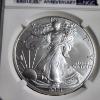Image 2 : NGC MS70 Graded 2021 Silver 1 Oz American Eagle First Day of Issue Eagle Landing Design