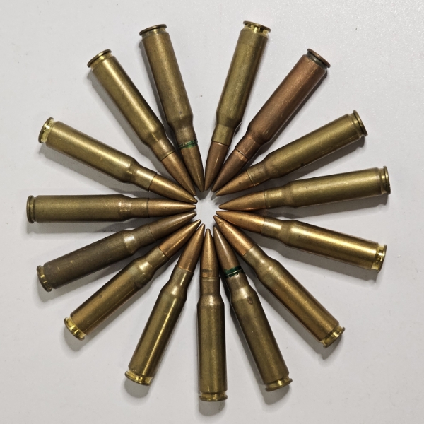 15 Rounds of Genuine Portuguese FNM-Manufactured 7.62x39mm Ammunition