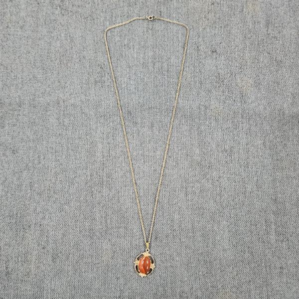 Chain Necklace Ft. Lovely Agate Stone 