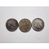 Image 1 : Two 1916 French 83.5% Silver 50 Centimes Coins (ASW: 0.0671oz EACH) & Guatamala 1/2 Real Copper-Nick