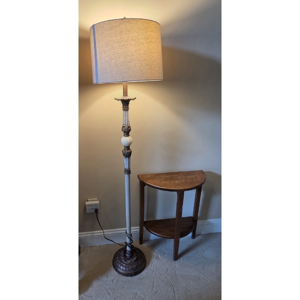 *Pick Up At Mantua Home-No Shipping Available* Amazing 60'' Vintage Floor Lamp And Beautiful 10Dx20W