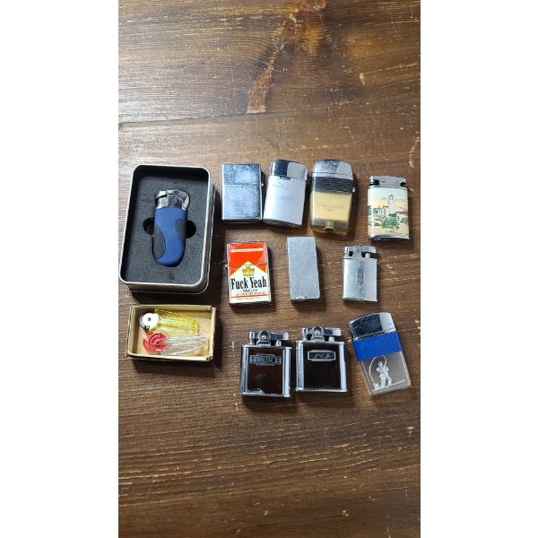 (11) Assorted Lighters & (3) Zippo Flint Dispensers