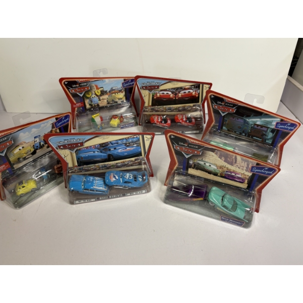 5 Cars Movie Toy Cars - Includes Mr. The King & Mrs. The King - Flo & Ramone