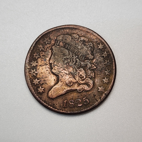 1825 Classic Head Half Cent 1/2 Cent Scarce United States Coin