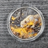 Image 1 : Beautiful Snow Leopard Colorized Artwork 1 Oz .999 Fine Copper Round in Capsule