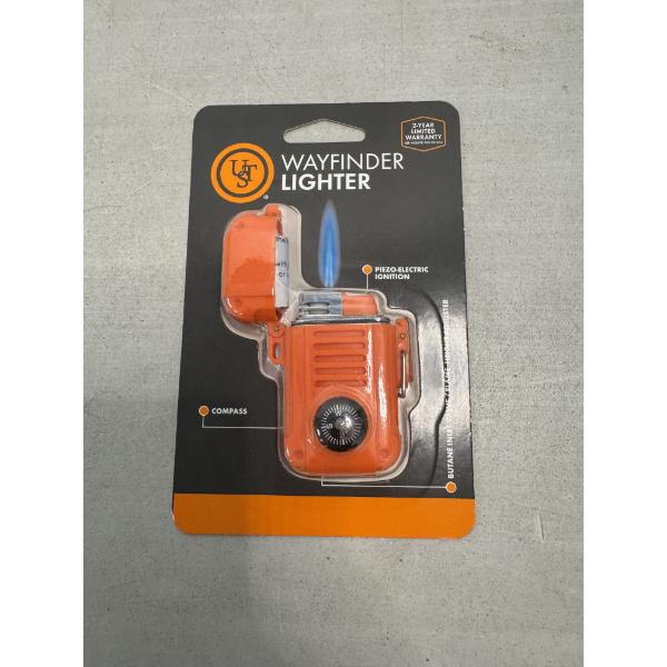 Wayfinder Butane Lighter And Compass Combo With Piezo-Electric Ignition 
