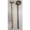 Image 1 : 2 Hand Carved 34" Canes - Warthog and Snake