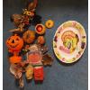 Image 1 : PICKUP IN CANTON - Group Of Unique Halloween & Thanksgiving Decorations Including Cute Lighted Plast