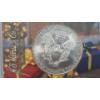 Image 4 : United States 2002 1 Troy Ounce .999 Fine Silver American Eagle In Small "Merry Christmas" Holder