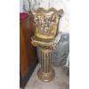 Image 2 : 2 Pcs - Chinese Themed Plant stand & Vase - 35" Overall Height Combined Plant Included