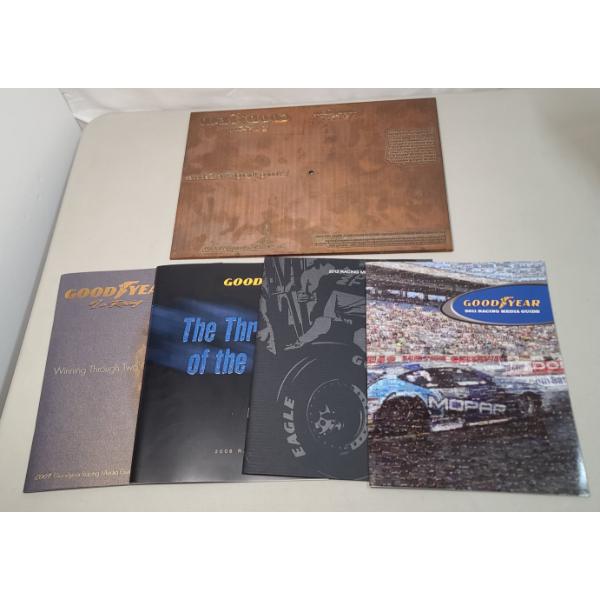 ONE OF A KIND 2004 Goodyear Racing Copper Hot Foil Die Plate For Media Guide W/ Matching Media Guide
