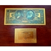 Image 3 : Pure 24k 999 Gold Foil United States 1896 Educational $2 Lg Note Processed in Pure GOLD wCOA