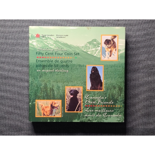 Sterling Silver Canadian 1997 Fifty Cent Four Coin Set - Canada's Best Friends