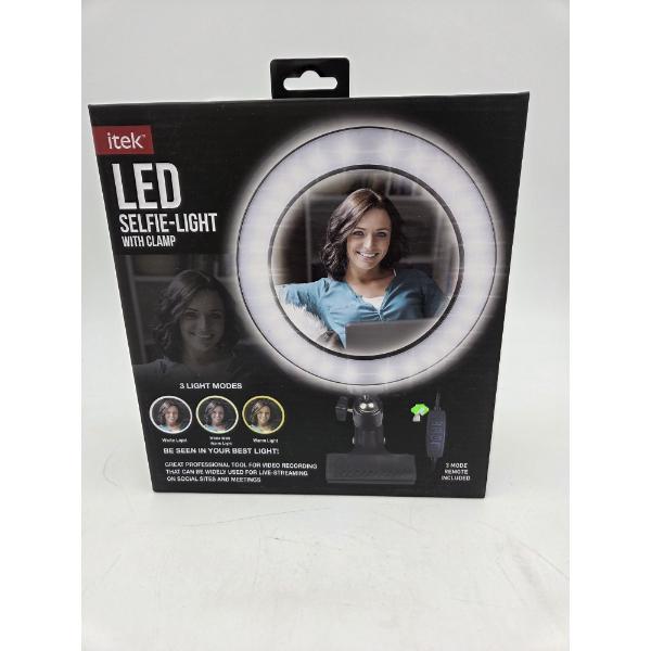 Brand New In Box- iTek LED Selfie Light With 3 Colors & Clamp!