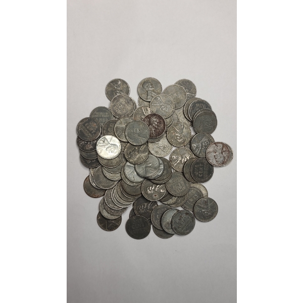 United States 1943 Steel Lincoln Cents - Face Value: $0.79