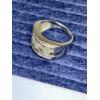 Image 4 : Breathtaking 14K White Gold Wide Band Ring - Size 7 - 7.3 Grams