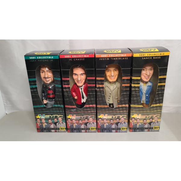 2001 Best Buy EXCLUSIVE 4 Out Of 5 *NSYNC Collectible 8" Bobbleheads In Excellent Condition