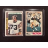 Image 1 : 2 - Old Topps Cleveland Browns Football Cards - Doug Dieken & Mike Pruitt - Mint Condition
