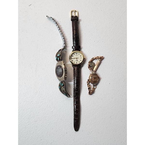 (3) Ladies Watches Including Gala, Timex, and Gruen